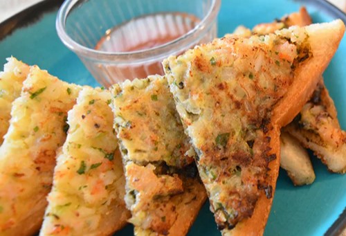 【のりの】で作る!カリカリ食感!絶品エビトースト