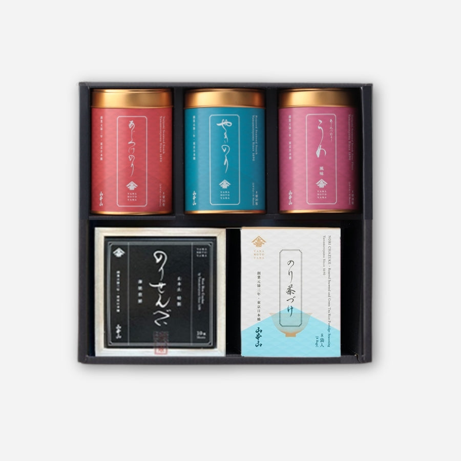 【敬老の日ギフト】のりせんべいとバラエティー海苔・茶漬けの詰合せ（¥3,456）