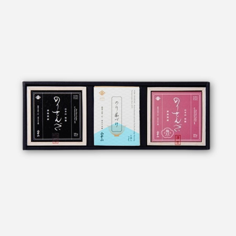 【敬老の日ギフト】のりせんべいとのりせんべい梅風味とのり茶漬けの詰合せ（¥3,780）
