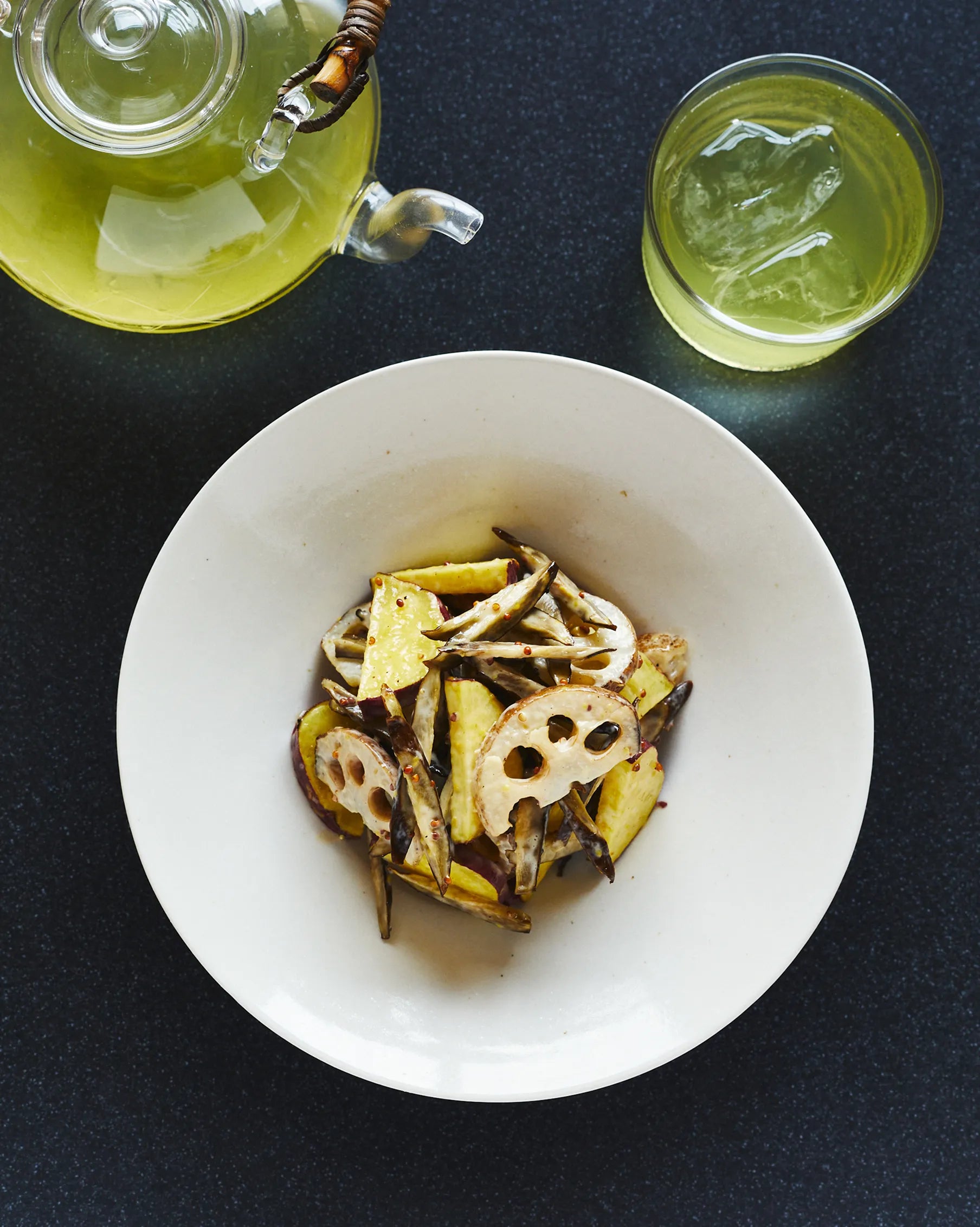 根菜のハニーマヨ和え × 合組煎茶 山本山